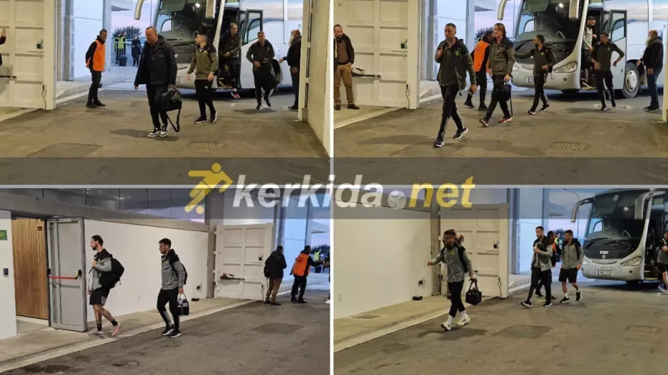 (Φωτορεπορτάζ Kerkida) Η άφιξη της ΑΕΚ