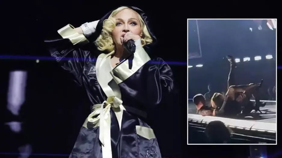 Η Madonna έφαγε τούμπα πάνω στη σκηνή και ξέχασε τα λόγια της