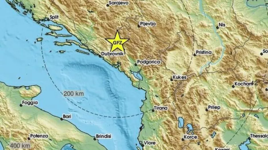 Ισχυρός σεισμός στο Μαυροβούνιο