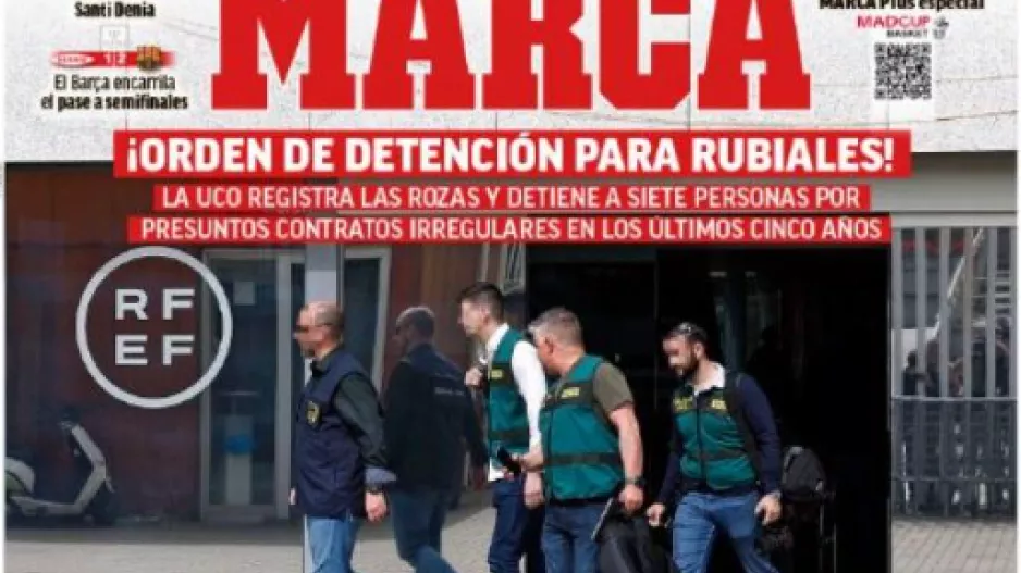 Το σκληρό πρωτοσέλιδο της Marca/"Ντροπιαστική Ομοσπονδία ποδοσφαίρου"