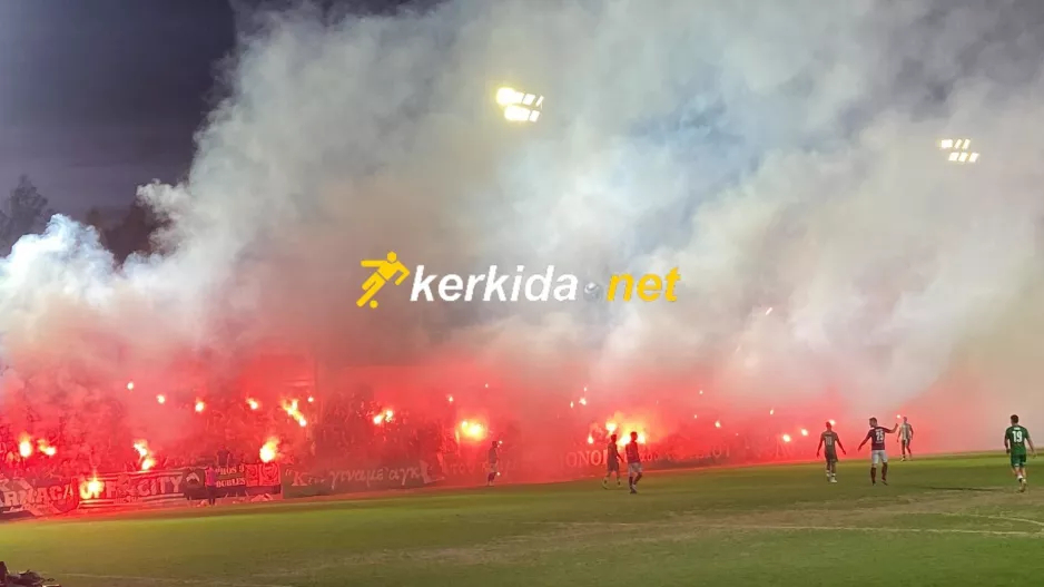 (ΒΙΝΤΕΟ/Φώτος Kerkida) Έκανε τη... νύχτα μέρα η Θύρα 9 στο ντέρμπι κορυφής