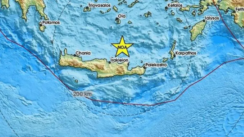 Σεισμός βόρεια της Κρήτης - Αισθητός σε αρκετές περιοχές