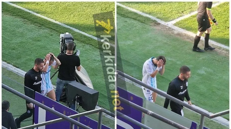 Αναγκαστική αλλαγή ο Βαλμπουενά- Βουρκωμένος στον πάγκο (φώτος)