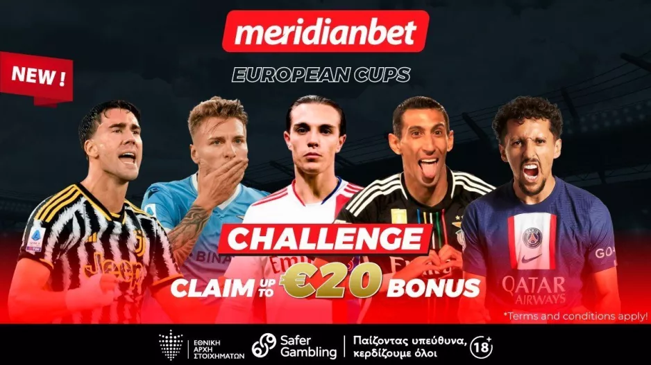 Σούπερ Challenge με ημιτελικούς κυπέλλου και σούπερ μπόνους! - Φοβερές αποδόσεις μόνο στην Meridianbet!