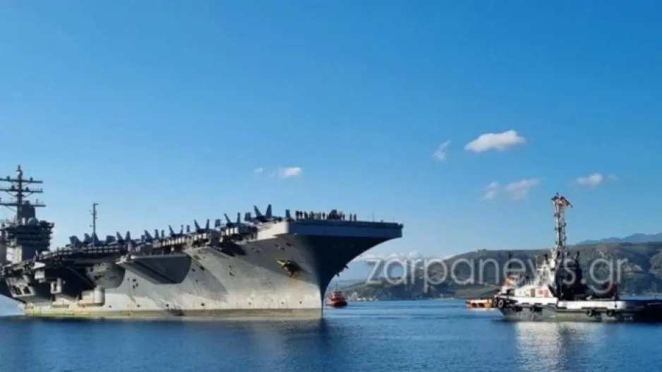 Κρήτη: Έδεσε στη Σούδα το θηριώδες αεροπλανοφόρο Αϊζενχάουερ των ΗΠΑ