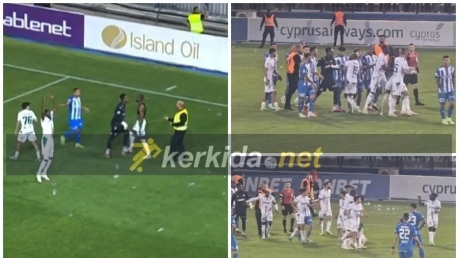 Ένταση με Σεμέδο/ Πανηγύρισε μπροστά απ' τους Ανορθωσιάτες (Φώτος/Βίντεο)