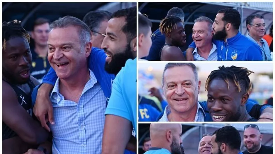 Πρόδρομος... μετά το τέλος/ Στο γήπεδο και αγκαλιές με τους παίκτες (Φώτος)