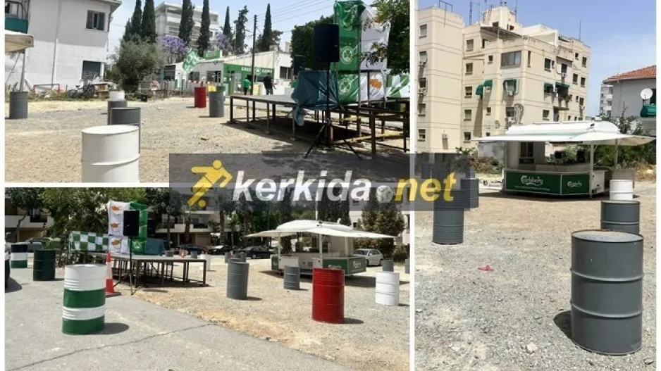 (Φώτος Kerkida) Έτοιμο το σκηνικό στην Ομόνοια