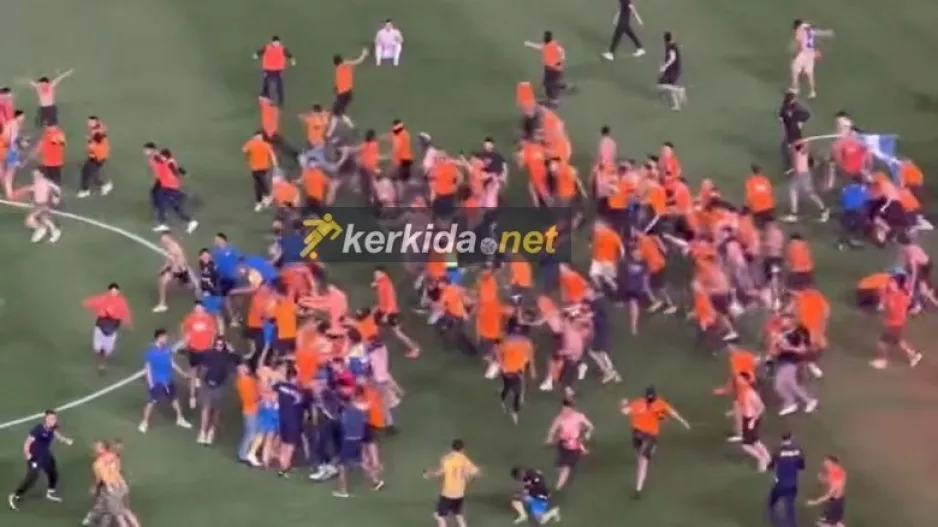 (ΒΙΝΤΕΟ Kerkida) Σφύριξε το φινάλε ο ρεφ και έγινε ΧΑΜΟΣ από τους ΑΠΟΕΛίστες!