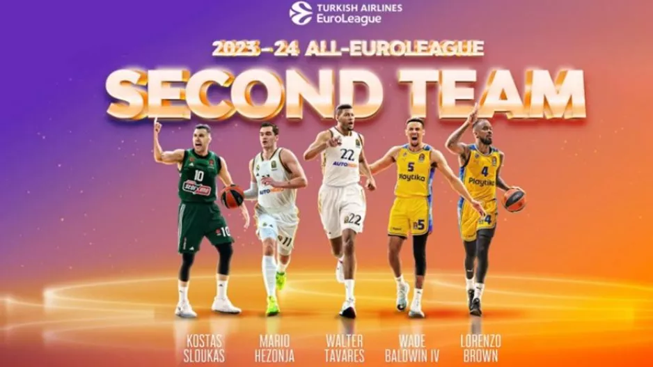 Με Σλούκα η δεύτερη καλύτερη πεντάδα της Euroleague