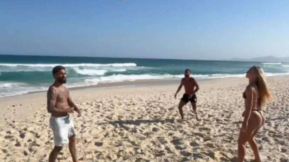 Αλίσα Λέμαν και Ντόουγκλας Λουίζ έπαιξαν beach soccer (βίντεο)