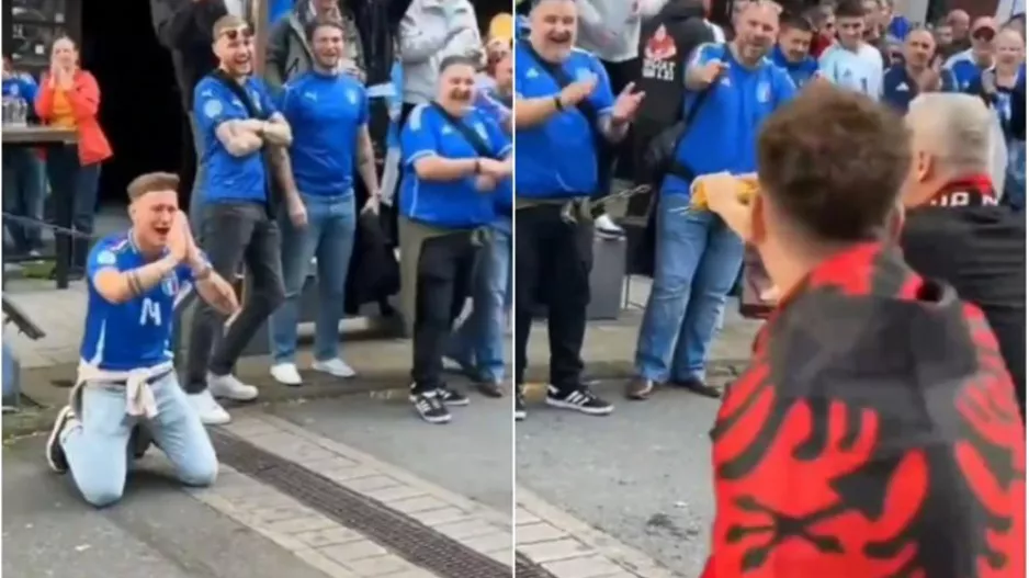 Αλβανοί σπάνε σπαγέτι μπροστά σε Ιταλούς!