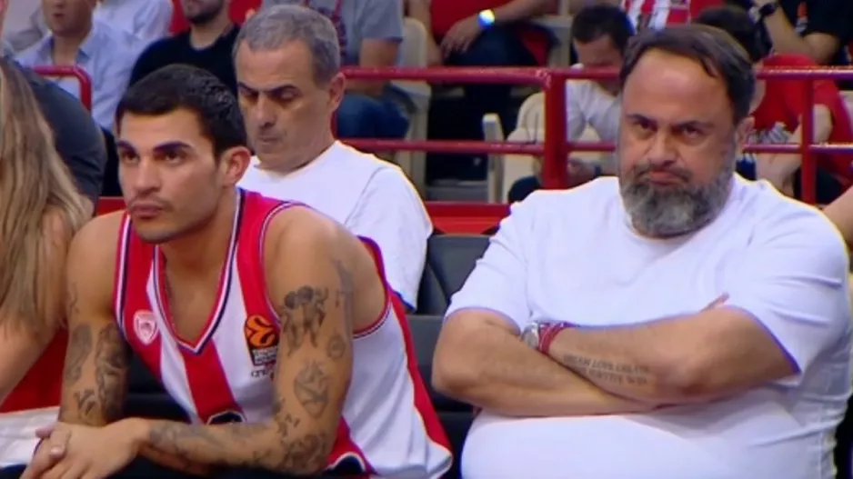 Βαγγέλης και Μιλτιάδης Μαρινάκης στο ΣΕΦ για το ντέρμπι