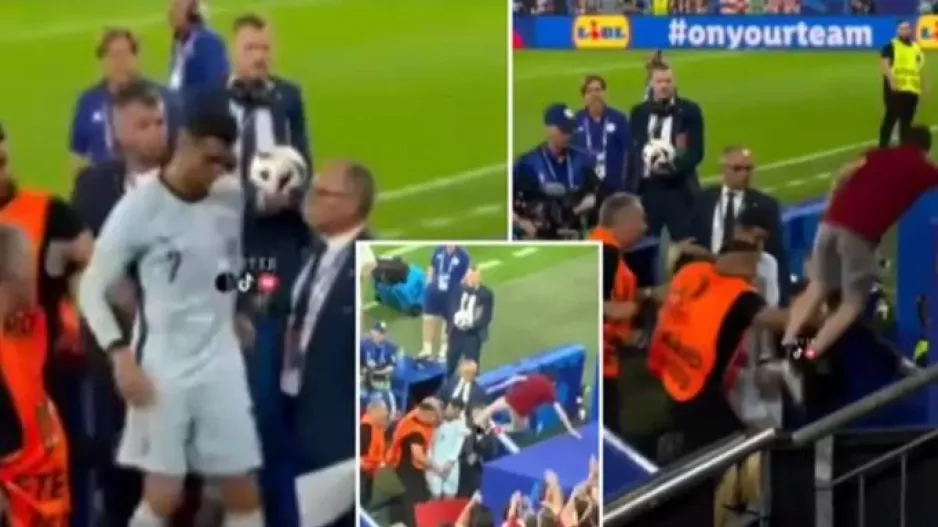 Πήδηξε από τις κερκίδες για τον Ρονάλντο! (Βίντεο)