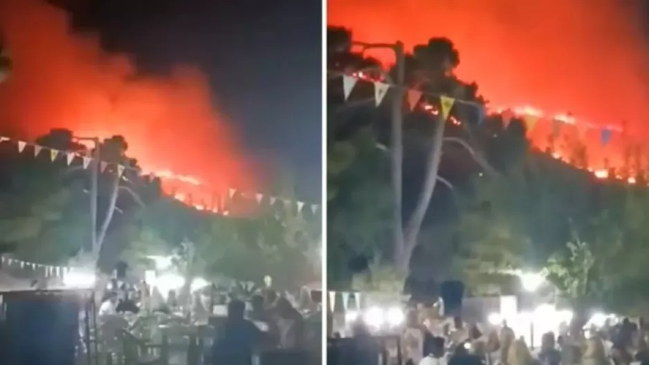 Απίστευτες εικόνες στη Ζάκυνθο – Διασκέδαζαν στο πανηγύρι, ενώ η φωτιά έκαιγε ανεξέλεγκτα πίσω τους