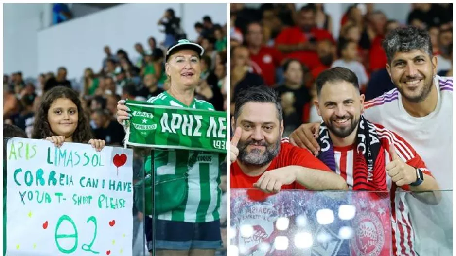 (ΦΩΤΟΣ) Ο κόσμος στο Άρης-Ολυμπιακός Πειραιώς