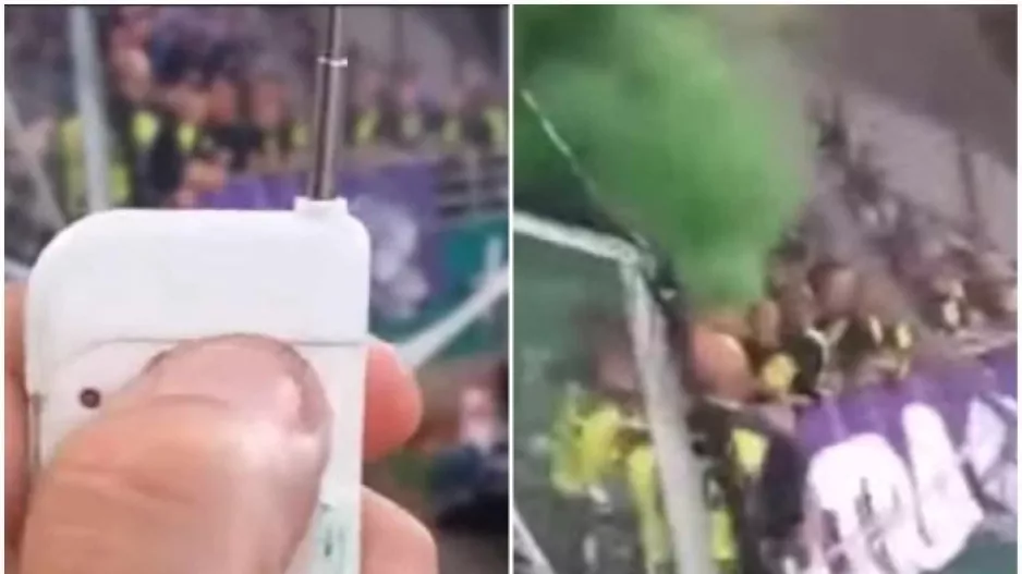 (Βίντεο) Ενεργοποίησαν καπνογόνο με πυροκροτητή 