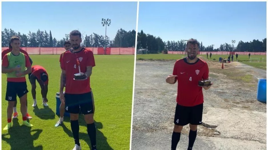 Προπόνηση με τούρτα για Τόμοβιτς