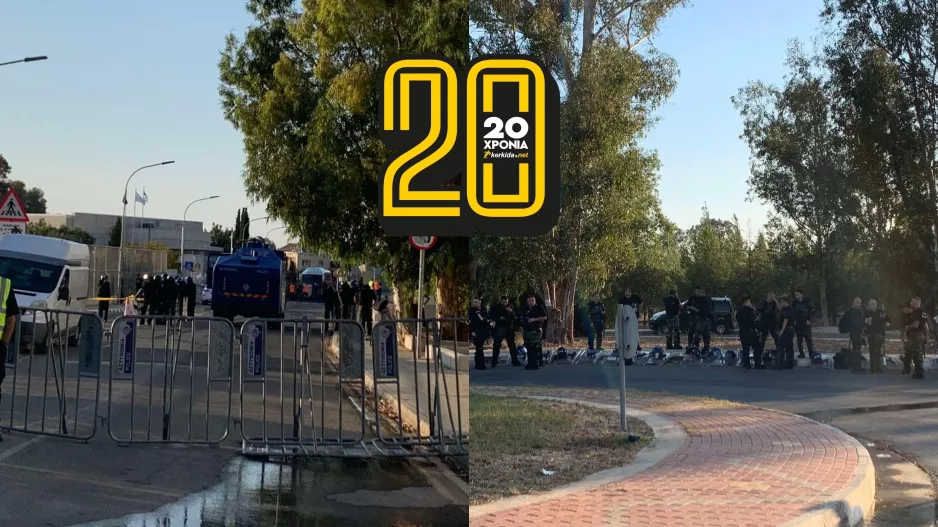 (Φώτος kerkida) Ισχυρή αστυνομική δύναμη στην Περιστερώνα