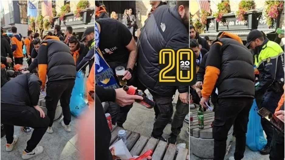 Όμορφη κίνηση οι ΑΠΟΕΛίστες/ Πήραν σακούλες και καθάρισαν την πλατεία! (Φώτος/Βίντεο Kerkida)