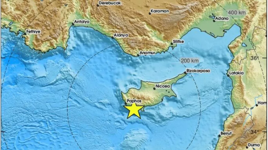 Σεισμός 3,7 ρίχτερ ταρακούνησε την Κύπρο