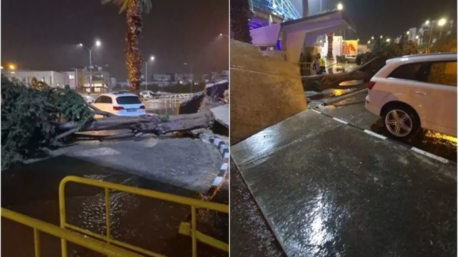 Η κατάσταση... έξω απ' το "Στ. Κυριακίδης" - Ξεριζώθηκαν δέντρα  (Βίντεο)