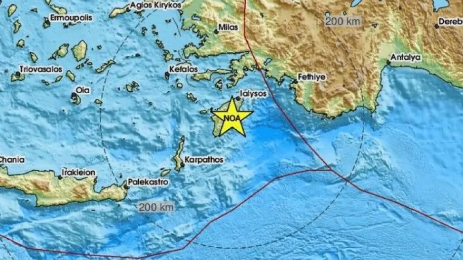 Σεισμός στη Ρόδο: Κοντά στη Λίνδο το επίκεντρο – Αισθητός στο νησί