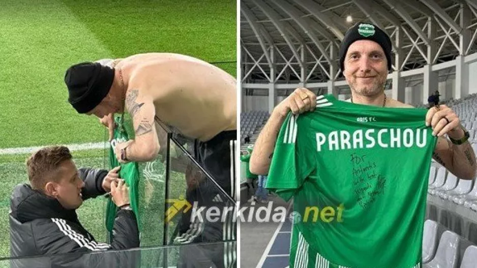 (ΦΩΤΟΣ kerkida) Πραγματοποίησε την ευχή του Αντώνη ο Σπιλέφσκι  