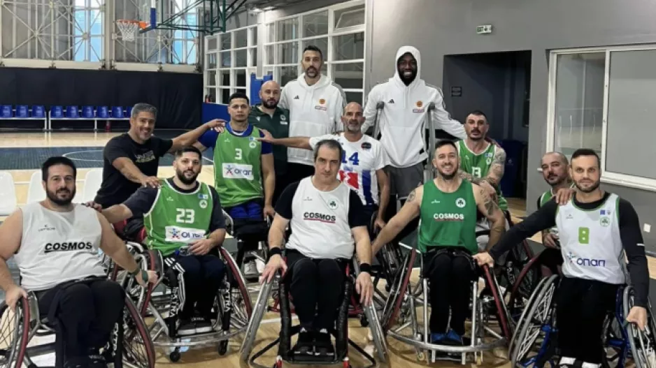 Είδε αγώνα μπάσκετ με αμαξίδιο του Παναθηναϊκού ο Λεσόρ