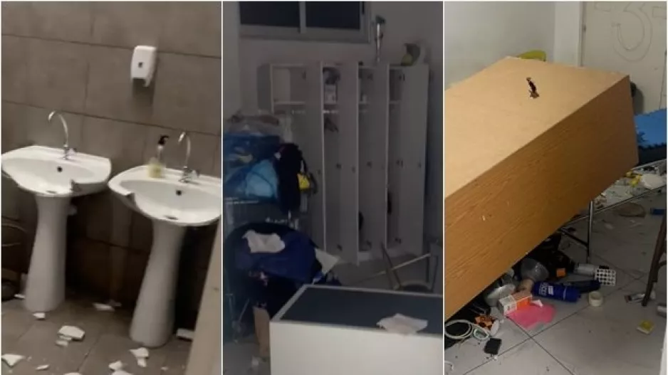 (ΒΙΝΤΕΟ) Οι ζημιές στο εσωτερικό του "Νίκος Σολομωνίδης"