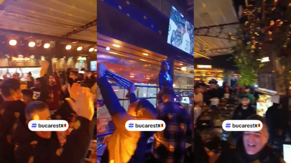 Το πάρτι των οπαδών του ΠΑΟΚ σε μπαρ του Βουκουρεστίου