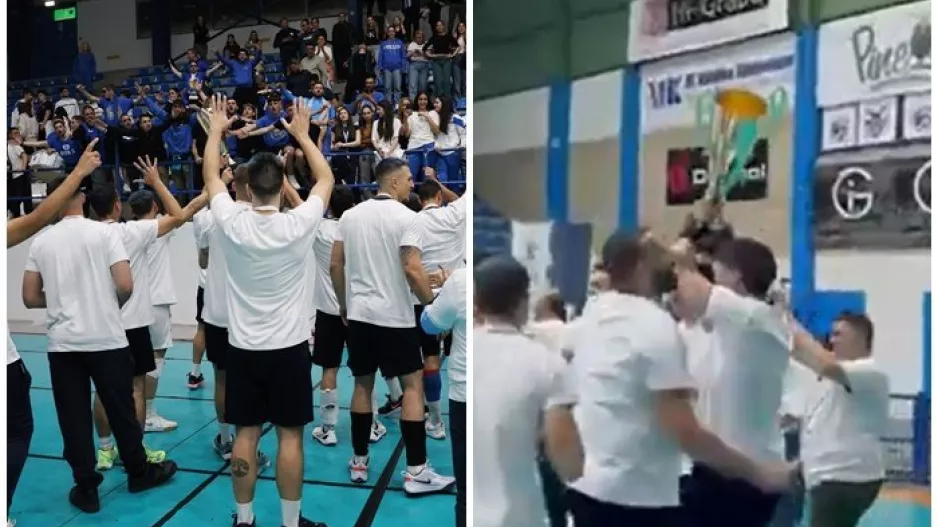(ΒΙΝΤΕΟ Kerkida) Χόρεψαν... με το τρόπαιο μπροστά στο κοινό τους
