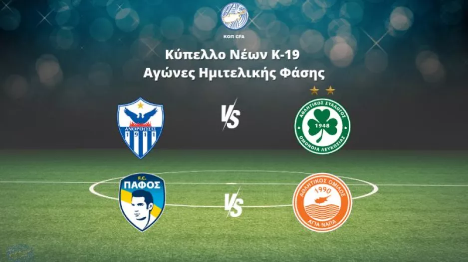 Κύπελλο Νέων: Τα ζευγάρια στους "4"