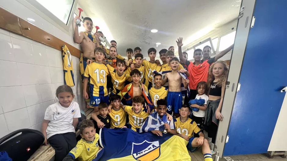 Κ14/Πανηγυρισμοί στα αποδυτήρια