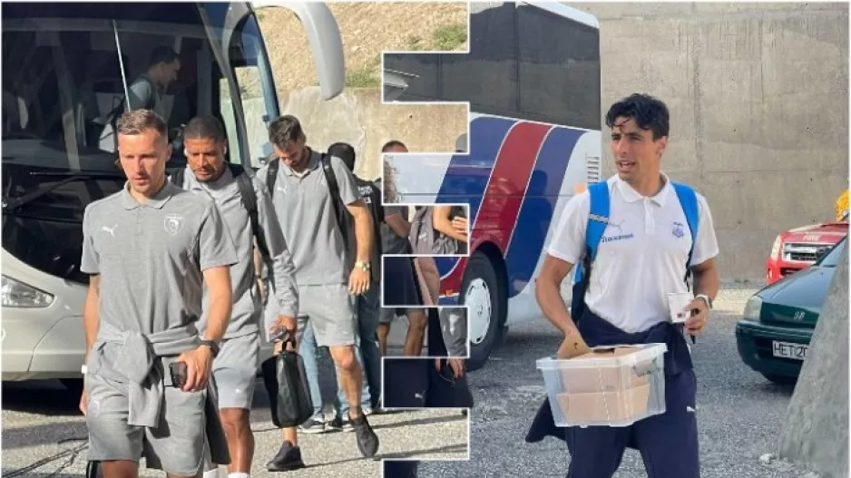 (Φώτος Kerkida) Η άφιξη της Πάφος FC και Απόλλωνα 