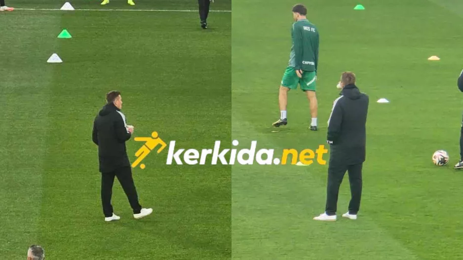(Βίντεο Kerkida) Κοντά... στην προθέρμανση με καφέ ο Σπιλέφσκι