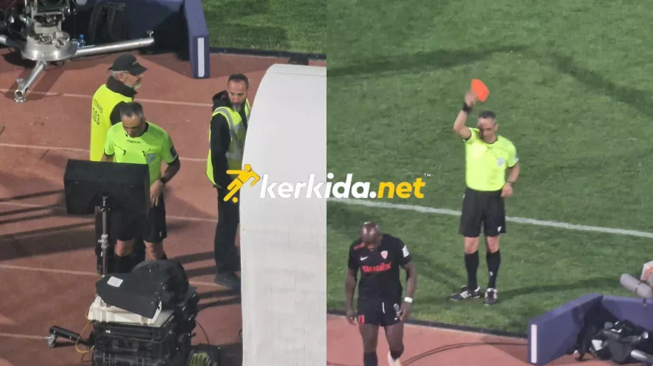 On field review και αποβολή για Ταμπέκου