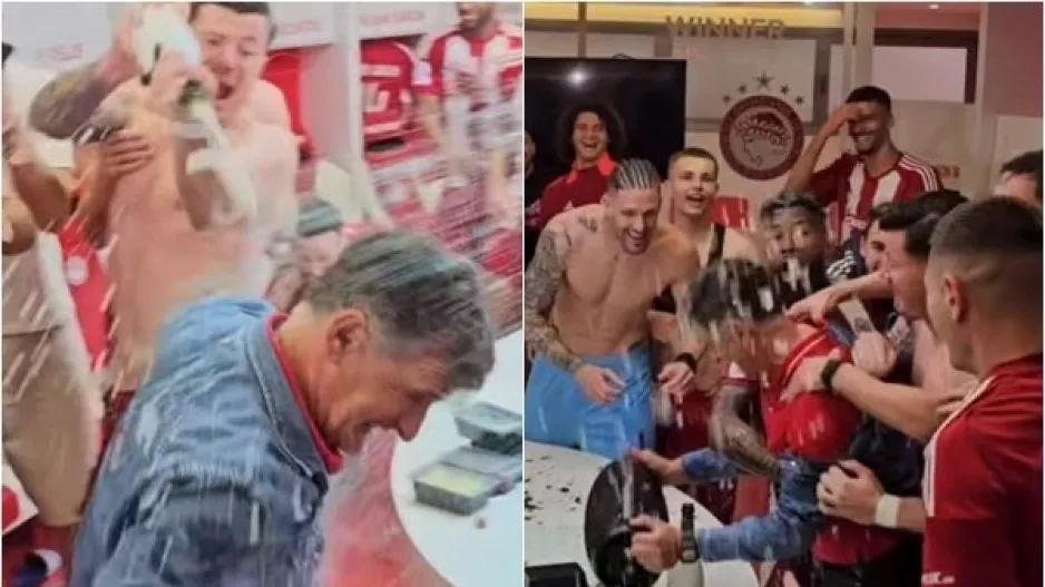 Έλουσαν με σαμπάνια τον "στρατηγό" Μέντι! (Βίντεο)