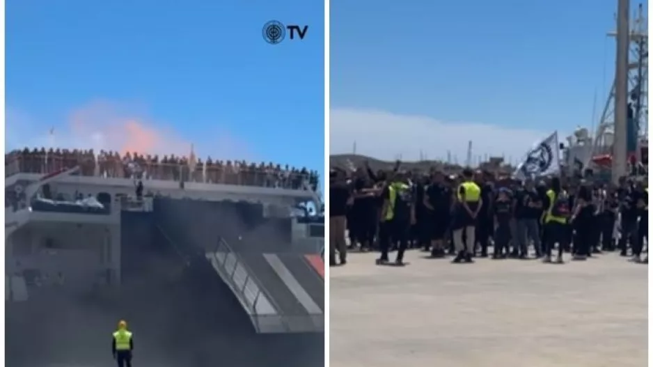 Άφιξη...με πυρσούς και συνθήματα (βίντεο)