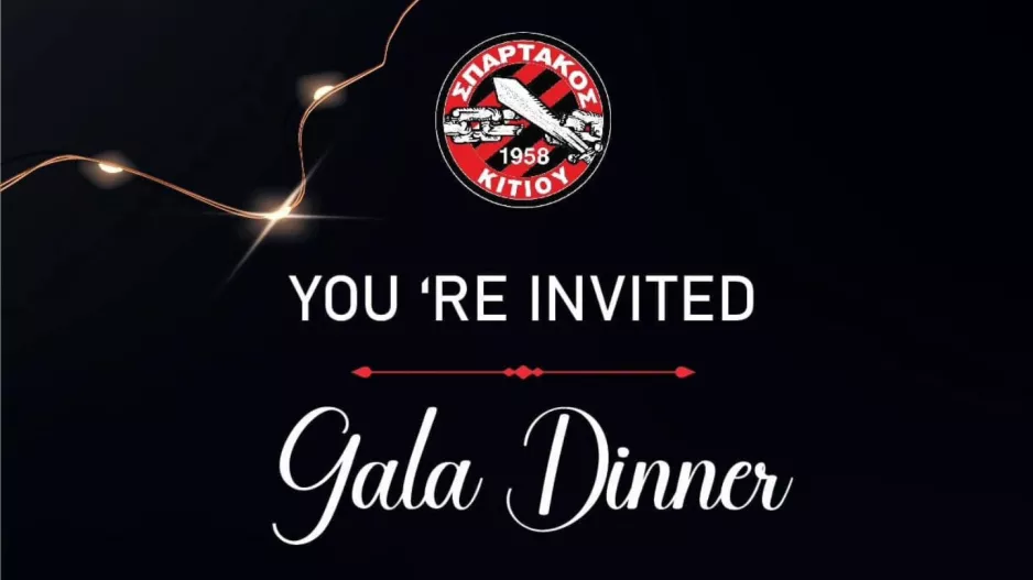 Gala Dinner του Σπάρτακου στο Κίτι