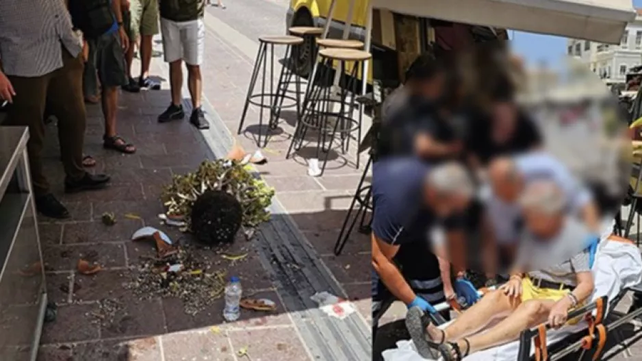 Γλάστρα έπεσε πάνω σε τουρίστρια στο Ενετικό Λιμάνι