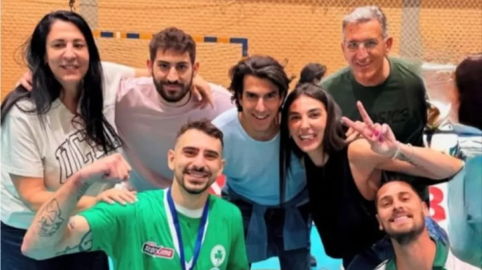 Η οικογένεια του ήταν εκεί 