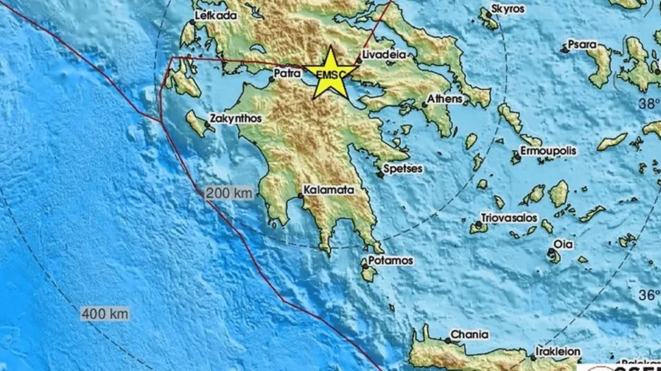 Σεισμός 4,8 Ρίχτερ στον Κορινθιακό που έγινε αισθητός και στην Αττική