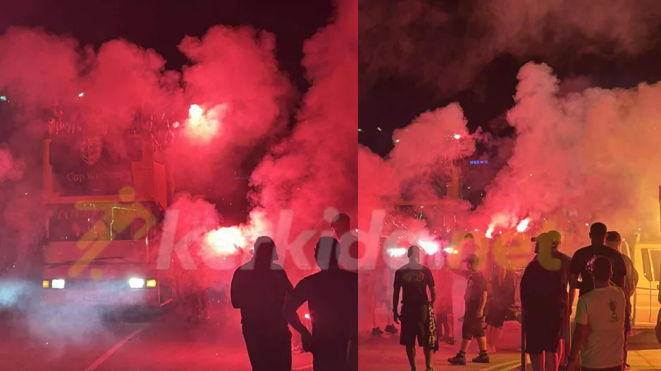 (Βίντεο/Φώτος Kerkida) Έκαναν... τη νύχτα-μέρα οι ΑΕΚτζήδες!