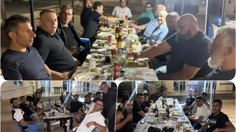 Δεξιώθηκε το τεχνικό τιμ και τους ποδοσφαιριστές της