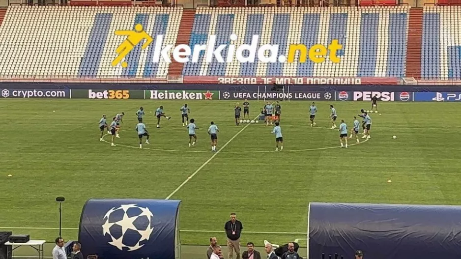 Η προπόνηση της Πάφου στο "Rajko Mitić Stadium" (Φώτος/Βίντεο Kerkida)