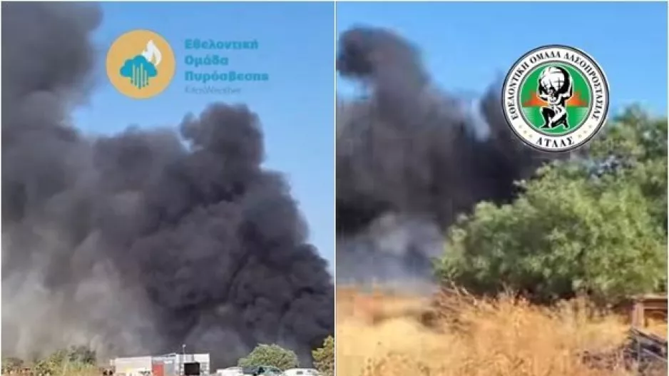 Φωτιά σε κατοικημένη περιοχή στα Πολεμίδια (Βίντεο)