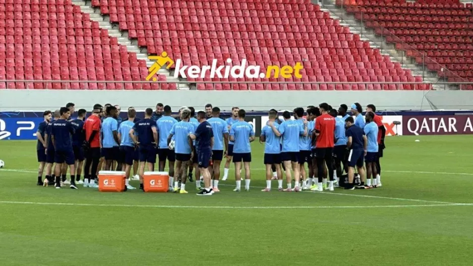 Η προπόνηση της Πάφου στο "Γ. Καραϊσκάκης" (Φώτος/Βίντεο kerkida)