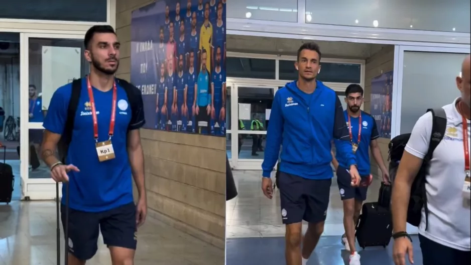 (Φώτος) Η άφιξη της Εθνικής μας