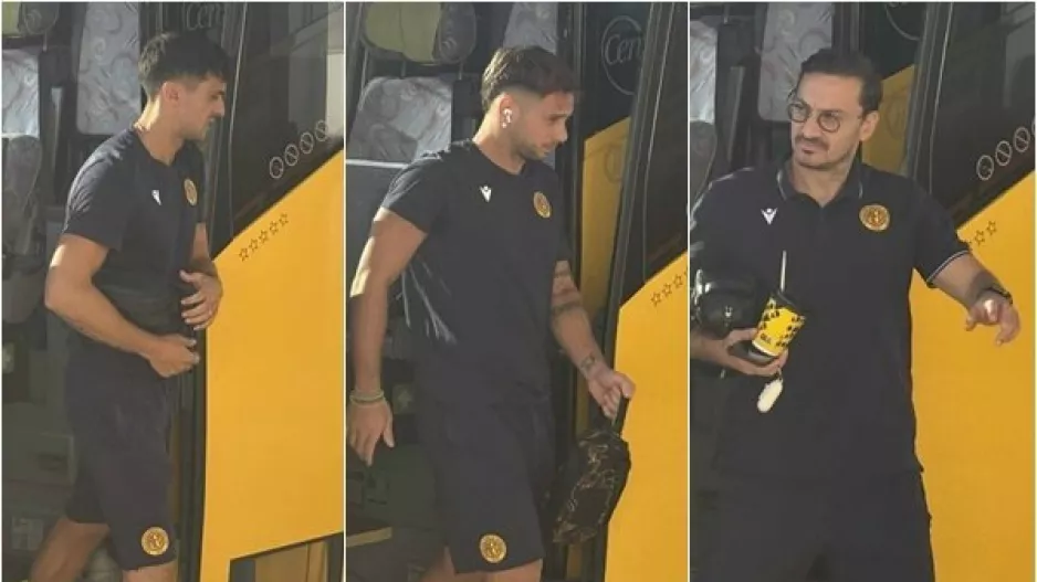 ΦΩΤΟΣ/ Η άφιξη της ΑΕΛ